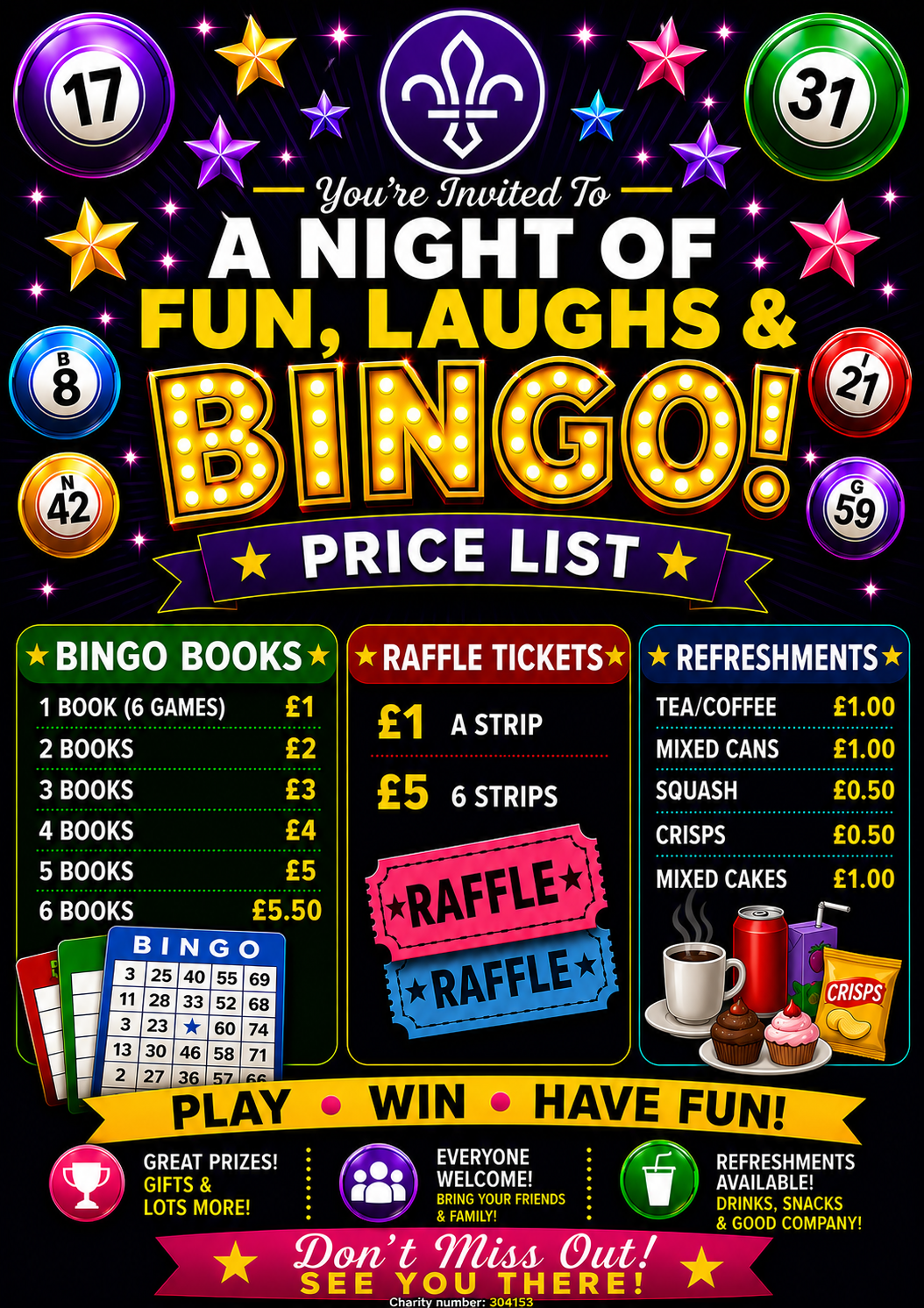 Bingo Price List 